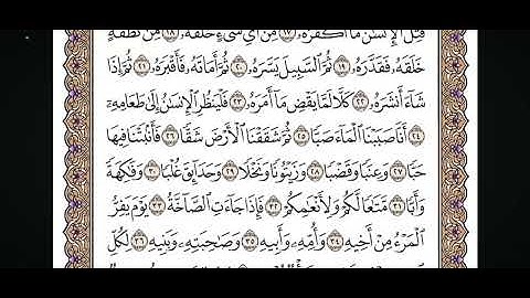سورة عبس و تولى💚القرآن الكريم 