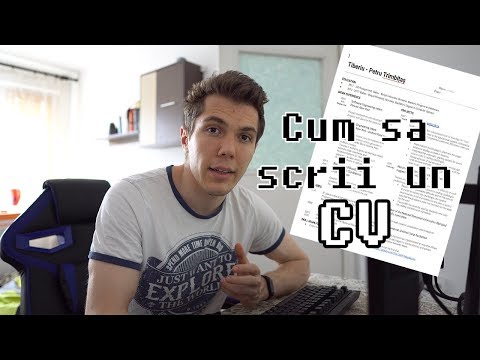 Video: Cum Se Scrie Un CV Competent