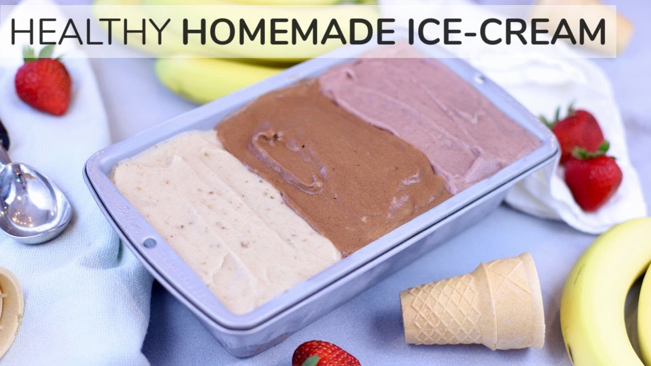HOMEMADE ICE CREAM RECIPE | easy, healthy neapolitan ice cream | Clean & Delicious