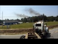 Mack Lowboy Hauling the dozer