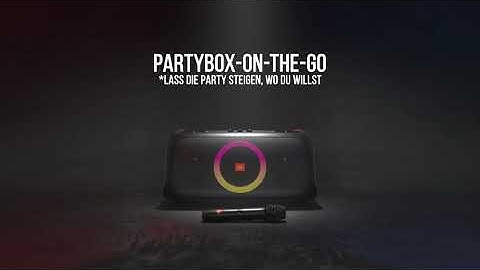 JBL | Partybox on-the-go | Tragbarer Party-Lautsprecher mit integrierten Leuchten und Mikrofon