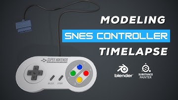 3D Modeling a SNES Controller - Blender 2.9 & Substance Painter Timelapse