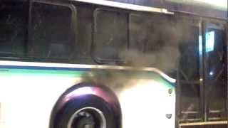Cata Bus Rear Tire on Fire... : Lansing, Michigan 12/26/12