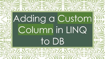 Adding a Custom Column in LINQ to DB