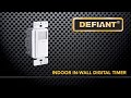 32648: Defiant 7-Day In-Wall Timer - Installation and Setup