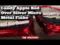 Candy Apple Red Over Silver Micro Metal Flake CHEVY SILVERADO 1500 OBS SHORTBED Painting The Jambs
