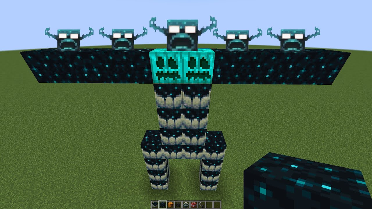what if you create a WARDEN GOLEM MAN in MINECRAFT - YouTube