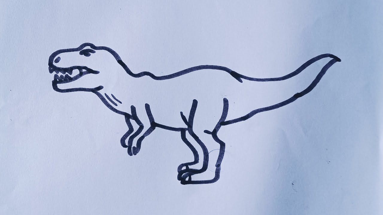 How to draw a T Rex /easy T Rex dinosaur drawing step by step/T Rex