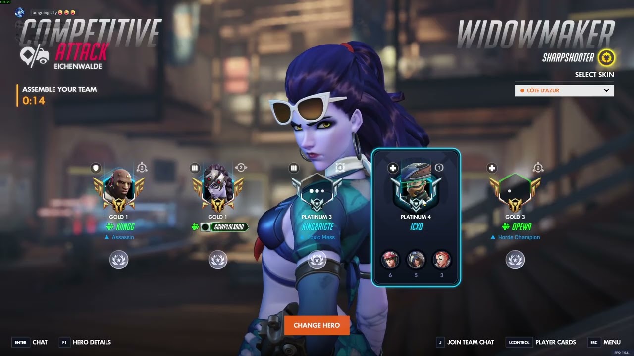 try to win on every hero (not named doomfist and wrecking ball and roadhog) widowmaker
