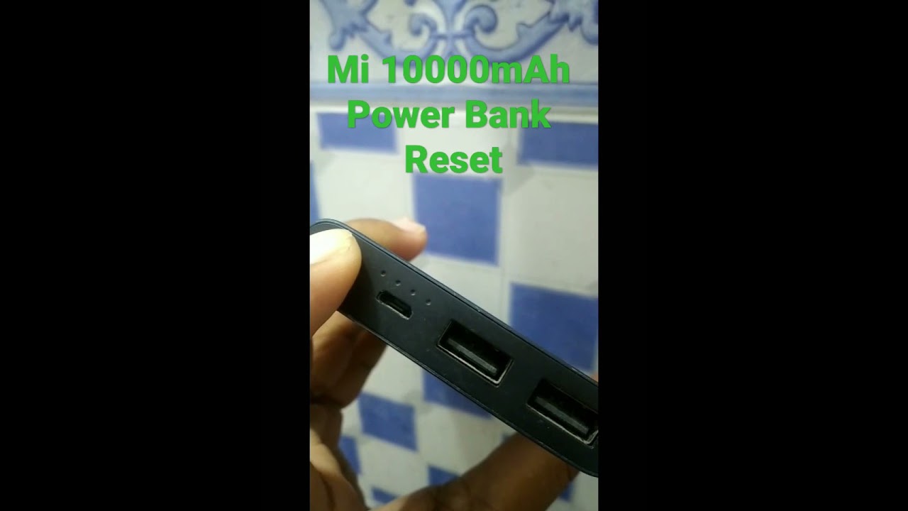 Xiaomi Mi Power Bank reset button location