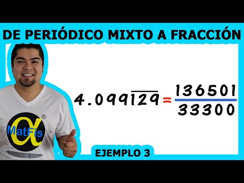 Convertir un decimal periódico mixto a fracción 3 de 4 | Aritmética - Alfa MatFis