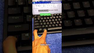 Computer 💻 Shortcut Key For Highlighting Text in Ms Office Word #keyboard #shortcutkeys #tricks
