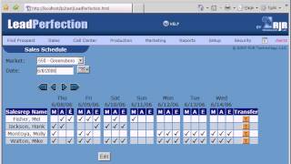 LeadPerfection Demo - Sales Rep Scheduling