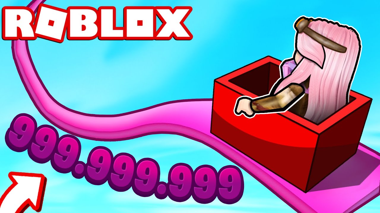 LO SCIVOLONE CON IL CARRELLO DA 999.999 METRI! - ROBLOX