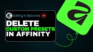 How to Delete Custom Presets in Affinity: Clean Up Your Workspace Fast