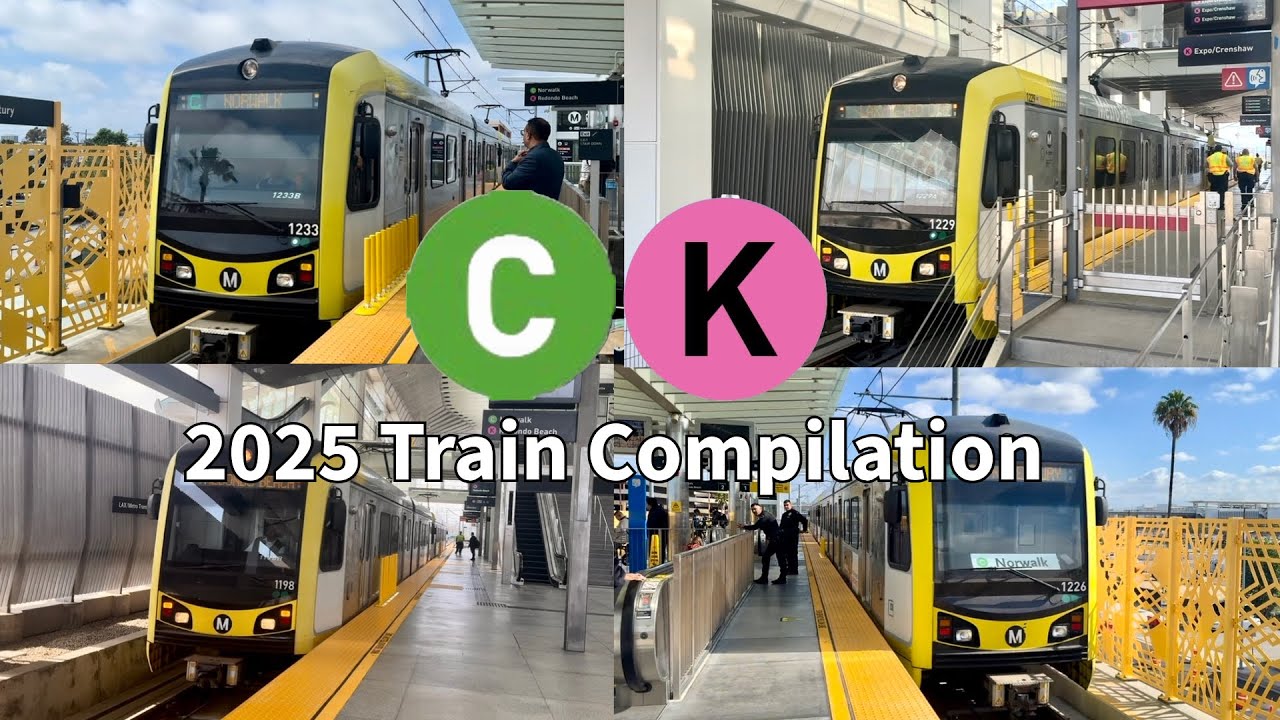Los Angeles Metro C & K Line Transit Compilation - 2025