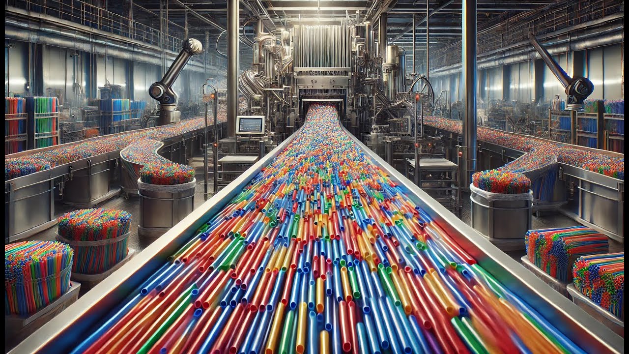 Inside the Factory that Produces Millions of Biodegradable Straws