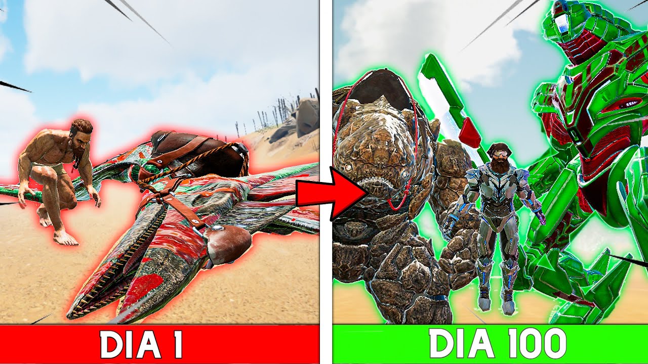 SOBREVIVÍ 100 Días en el Server Más DIFÍCIL de Ark Survival Evolved PvP