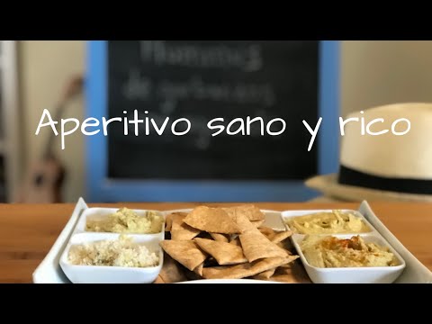 Hummus de garbanzos y aguacate con nachos integrales de espelta