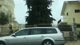 Lisbon, Car ride from Rio de Mouro to Serra das Minas, rainy day