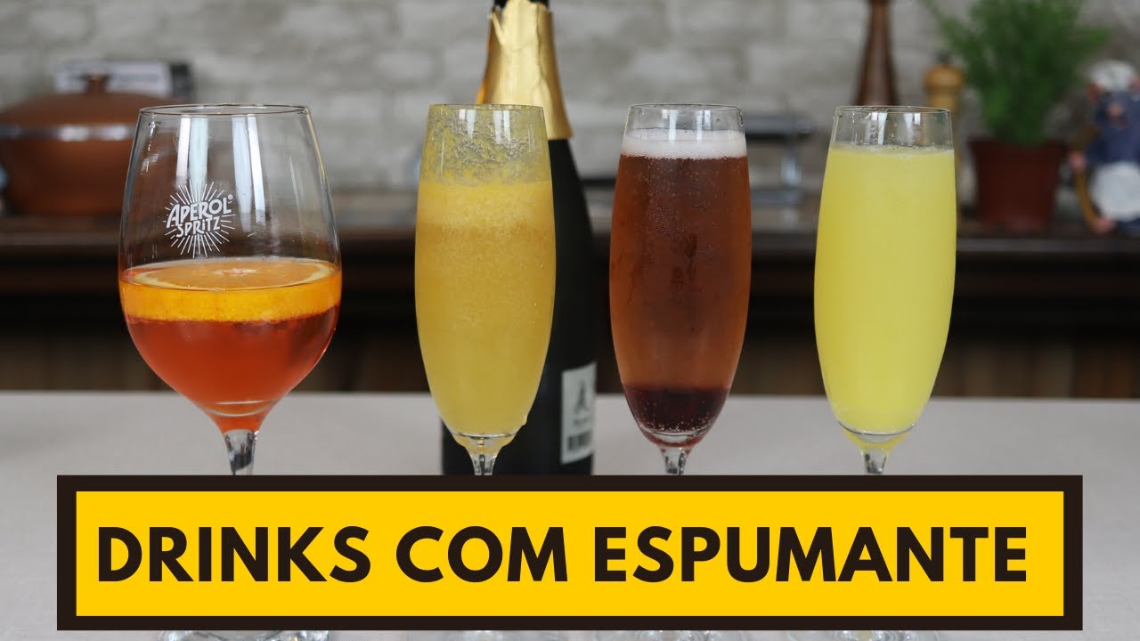DRINKS DE FIM DE ANO COM ESPUMANTE