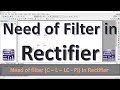 Need of filter in rectifier | Types of filter circuit for rectifier | Multisim Tutorial | Mruduraj