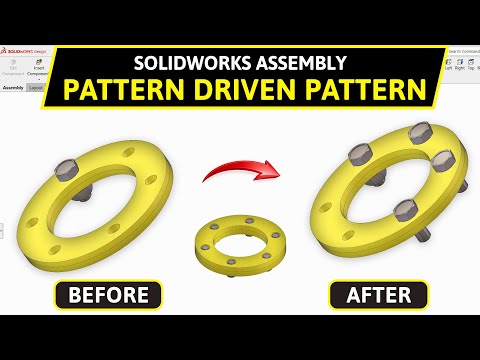 SOLIDWORKS Pattern Driven Component Pattern | SOLIDWORKS Assembly Tutorial