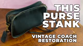 BEFORE & AFTER HANDBAG REHAB Vintage Coach Carnival 9925 Restoration