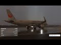 Rainy takeoff from Kansai International Airport (Japan) in Microsoft Flight Simulator 2020