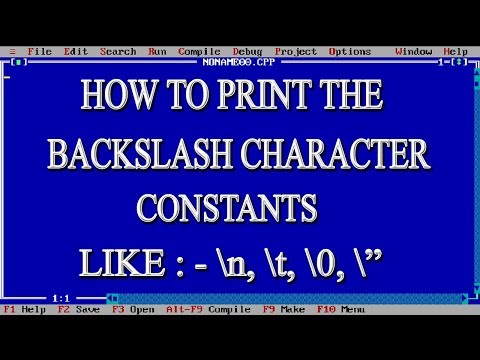 How to print the backslash character constant in programming in c
