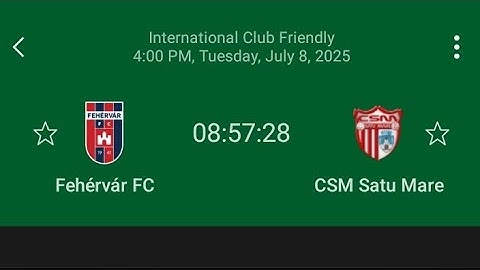 🟥LIVE  :Fehérvár FC - CSM Satu Mare