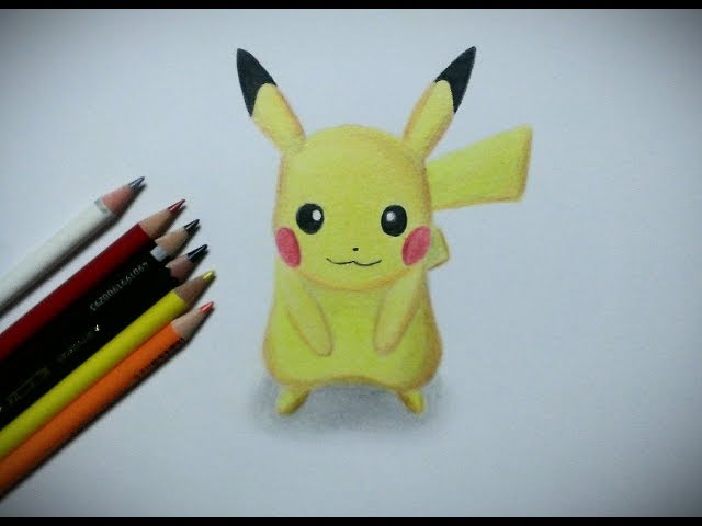 ポケモン】ピカチュウ 描いてみた Realistic colored pencil drawings