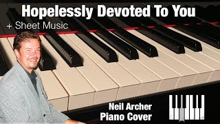 Hopelessly Devoted To You - Olivia Newton-John - HD Piano Cover + Sheet Music