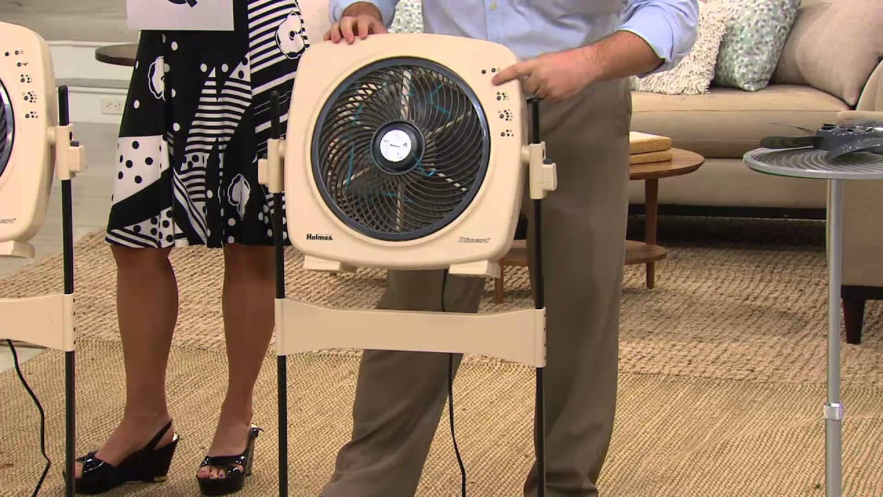Holmes Blizzard Adjustable Stand Fan w/ Rotating Grill and Remote with