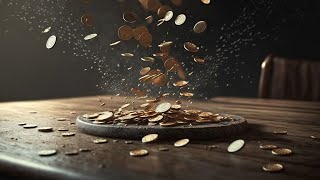 Coins Dropping on Table Sound Effect | Free Stock Footage