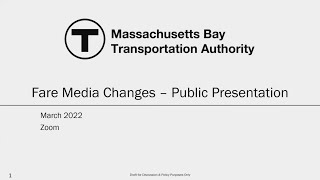 Fare Media Changes - Official Public Hearing | March 22, 2022