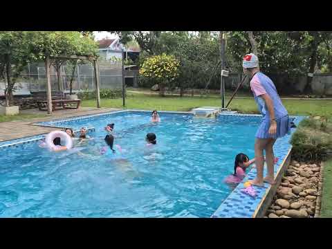 Who wants to swim with the Baby Warriors? 🌊💦Let's dive in! 🏊‍♀️✨#BabyWarriors #SwimmingFun #PoolDay