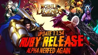 Mobile Legends โPatch Notes 1.1.54 Ruby Release - Abilities overview, Alpha Nerf and More