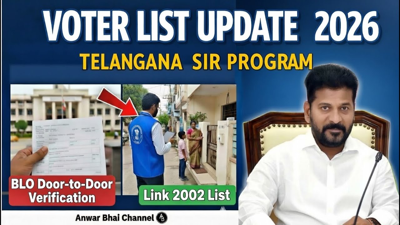 Voter List Verification 2026 SIR Program in Hyderabad & Telangana  BLO Door to Door Guide