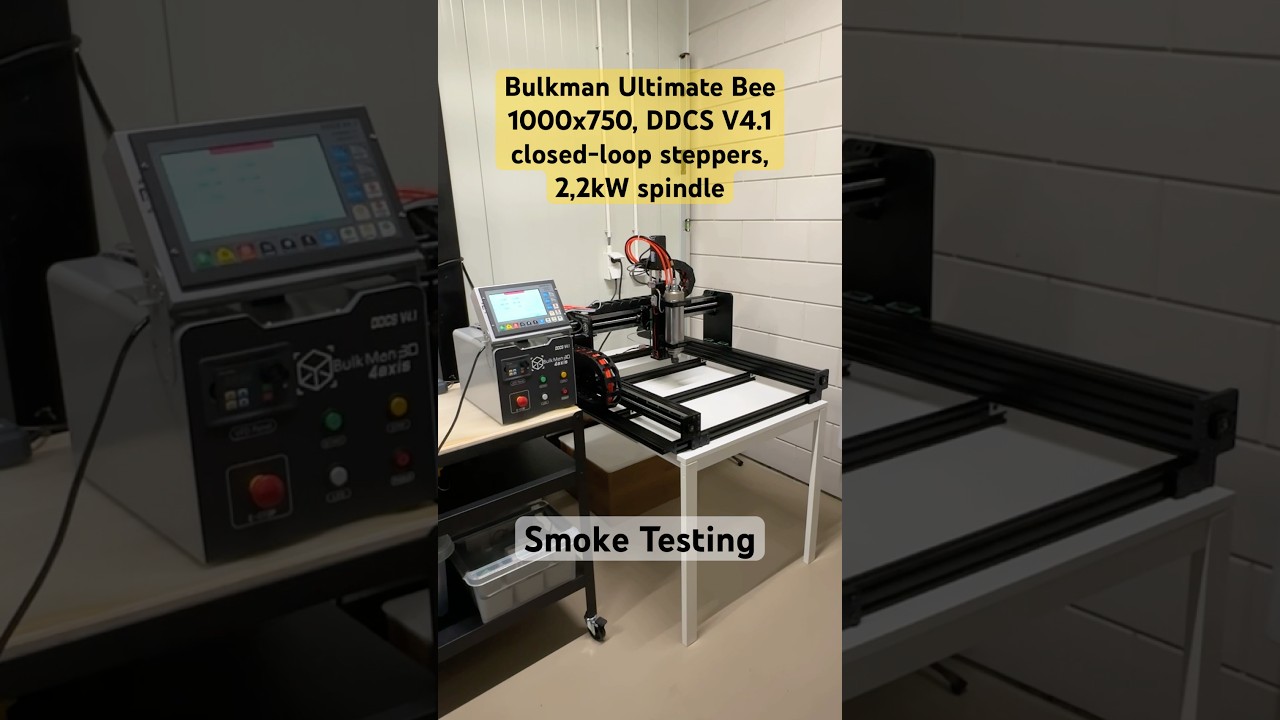 Smoke testing CNC router Bulkman Ultimate Bee 1000x750
