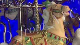 Vintage 1989 Lenox Carousel Animal Christmas Ornaments 24 Kt Gold Trim -1st Edition- 10 Pieces w/Box