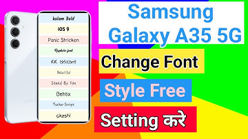 How To Change Font Style Samsung Galaxy A35 5G How To Download Font Style Samsung Galaxy A35 5G