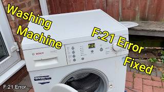 Washing Machine F21 Error Fixed
