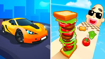 Race Master 3D Vs Sandwich Runner - All Level Gameplay - Android, iOS NEW APK UPDATE