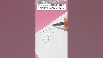 How To Write Bubble Letters | SUBSCRIBER NAME REQUEST  #SHORTS