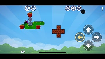 Apple Worm: Logic Puzzle. Level 105. Walkthrough.