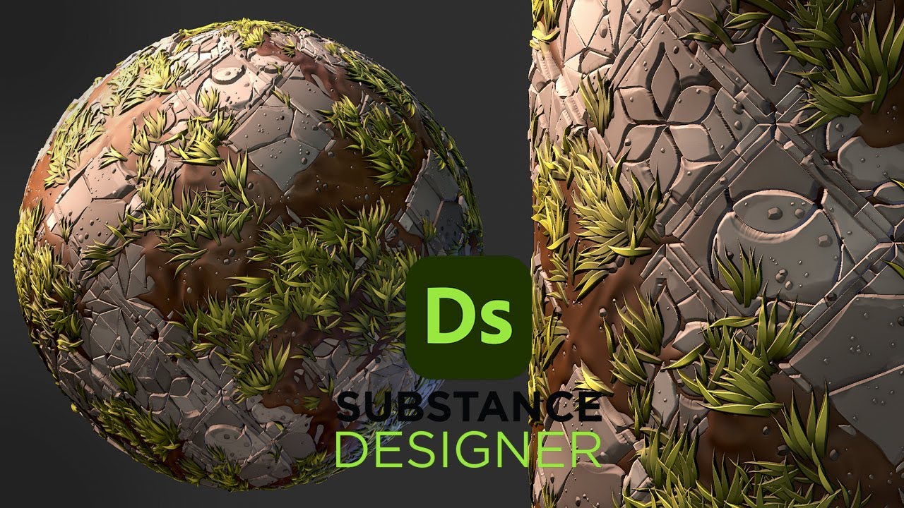 Stylized Overgrown Ground - Substance 3D Designer - YouTube