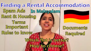 Finding a Rental accommodation in Germany|A Complete Guide|Rent a Flat/House in Germany|In Malayalam