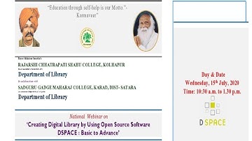 Creating Digital Library by Using Open Source Software DSPACE: Basic to Advance