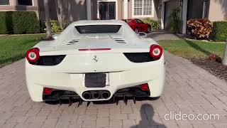 Ferrari 458 Spider Cold start and walkaround